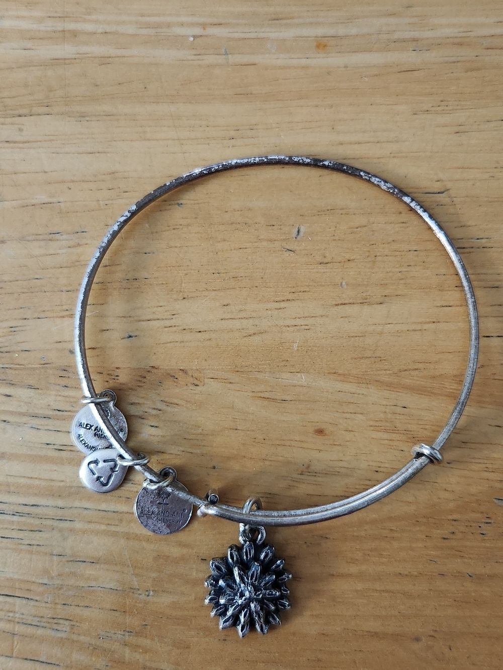 Alex And Ani Floral Charm Bangle Bracelet